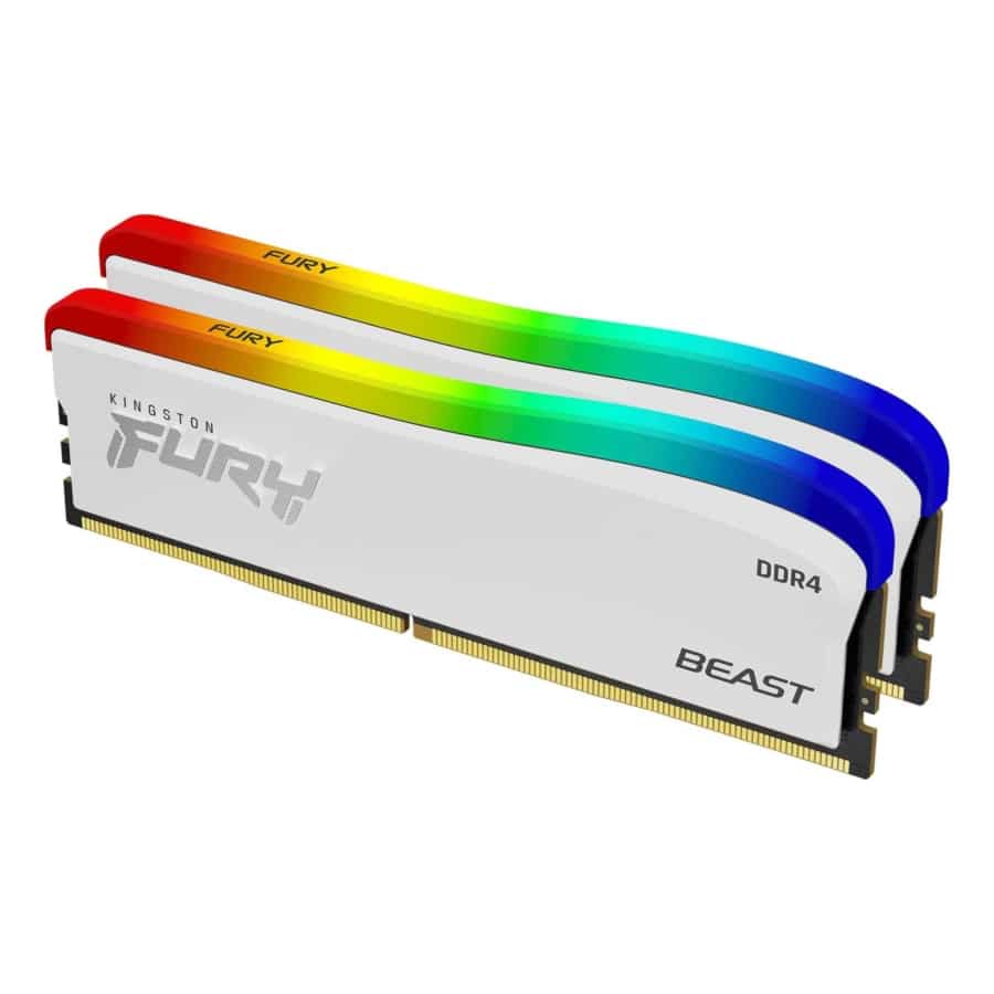 Kingston FURY Beast RGB White Special Edition Front Angled View