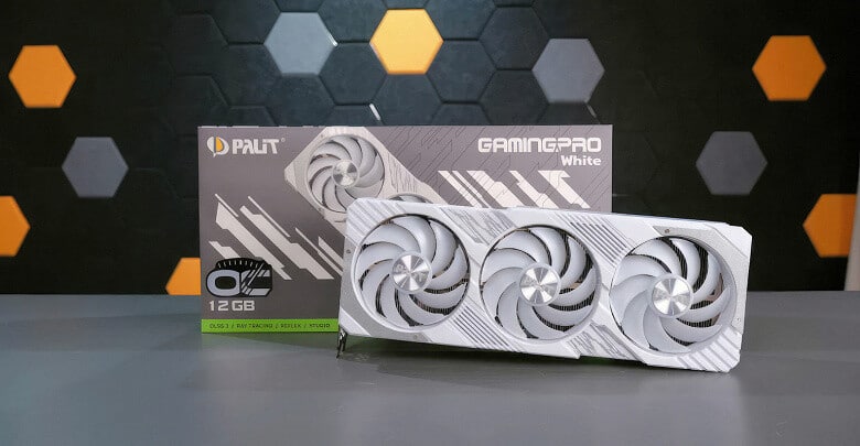 Palit GamingPro NVIDIA GeForce RTX 4070 Ti OC White Lifestyle Image
