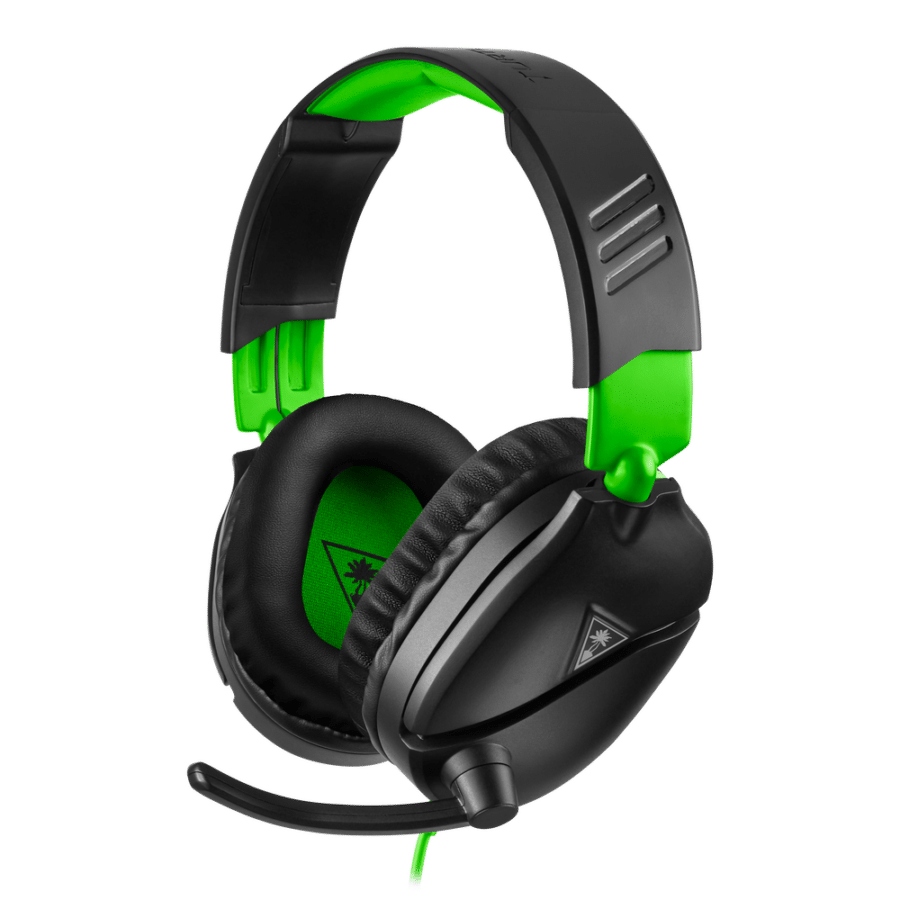 Turtle Beach Recon 70 Black & Green Angled View