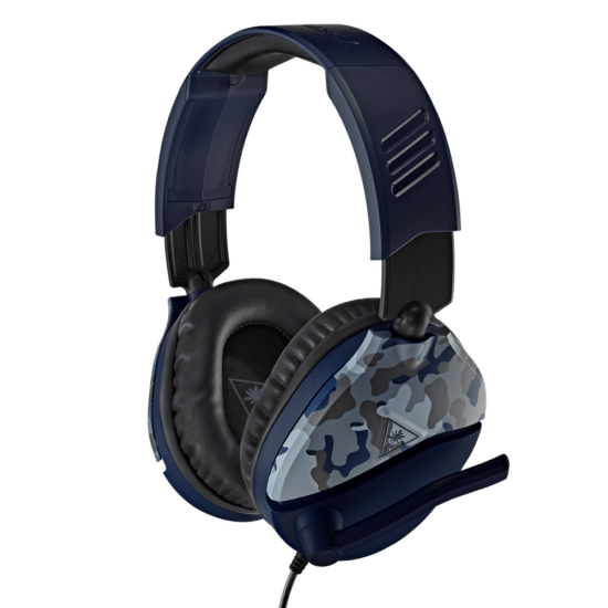 Turtle Beach Recon 70 Blue Camo Side Angled View