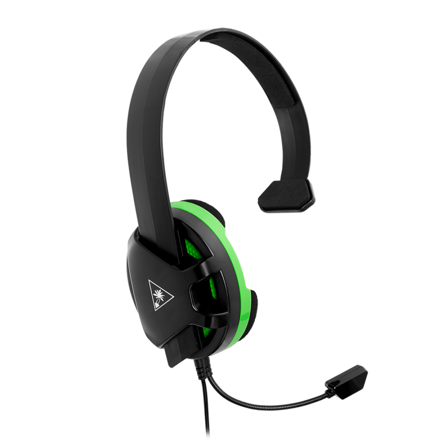 Turtle Beach Recon Chat Black & Green Angled Front View