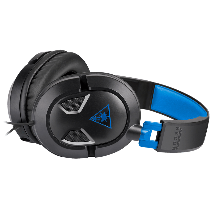 Turtle Beach Recon 50P Black & Blue Angled Side View