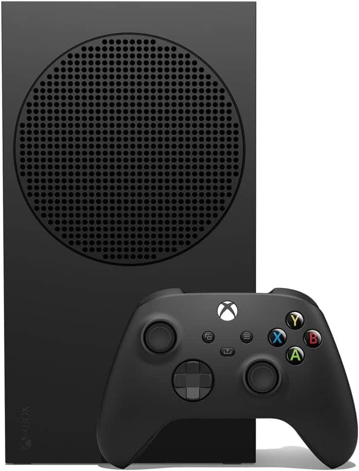 Xbox Series S 1TB Carbon Black Top Panel & Controller View