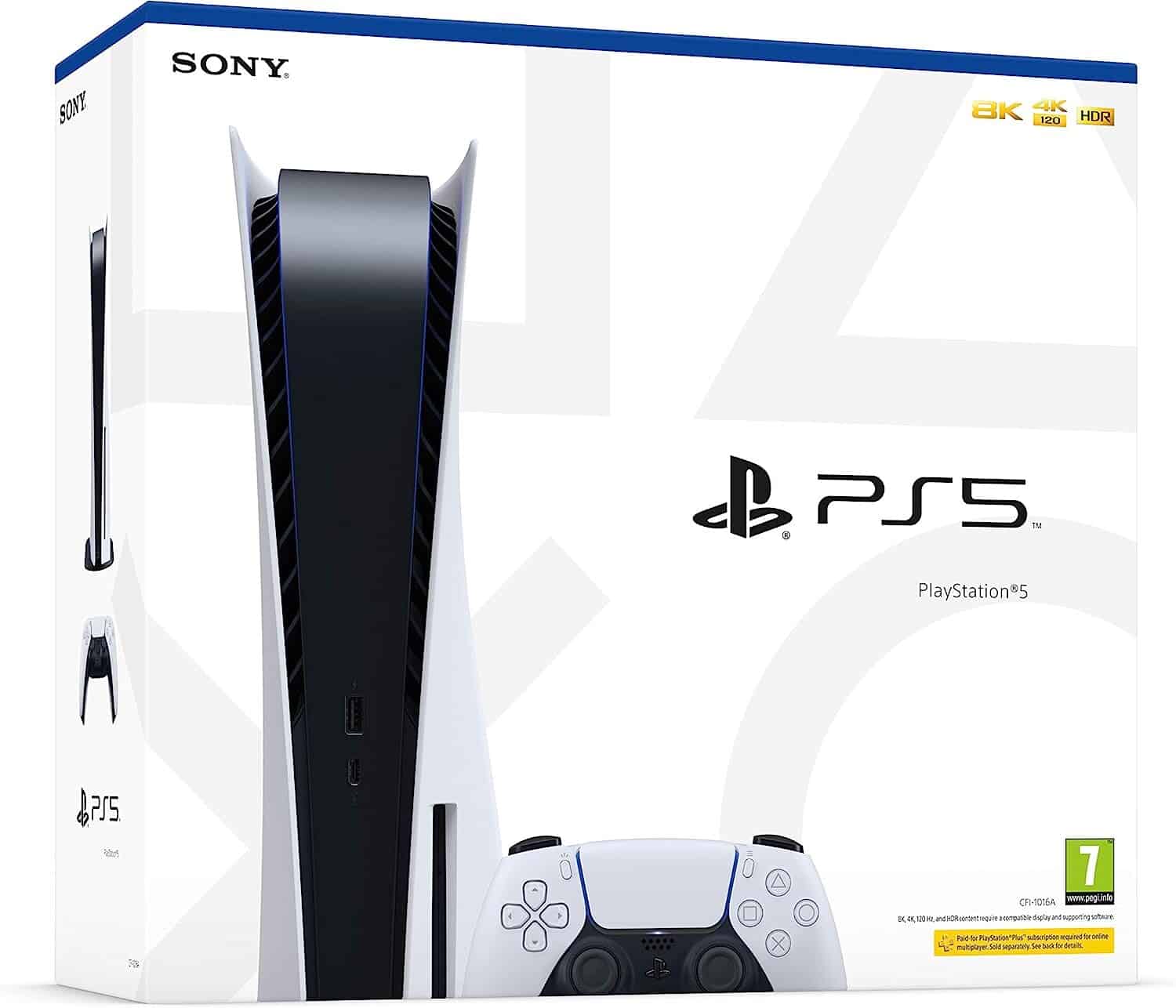 Sony PlayStation 5 Standard 825GB Disc Edition Box View
