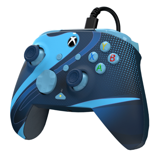 PDP Rematch Glow Wired Controller - Blue Tide (Xbox X|S, Xbox One, PC)