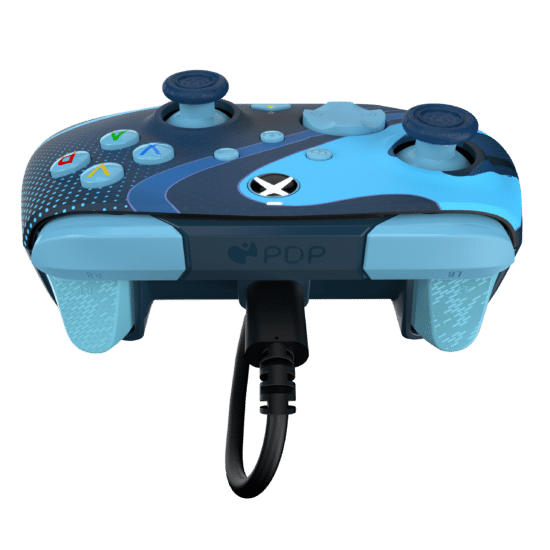 PDP Rematch Glow Wired Controller - Blue Tide (Xbox X|S, Xbox One, PC)