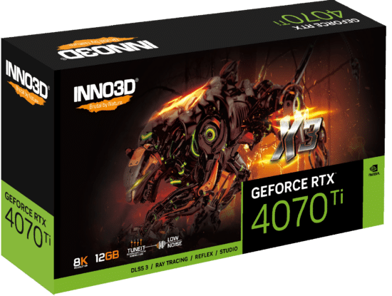Inno3D NVIDIA GeForce RTX 4070 Ti X3 12GB GDDR6X Graphics Card