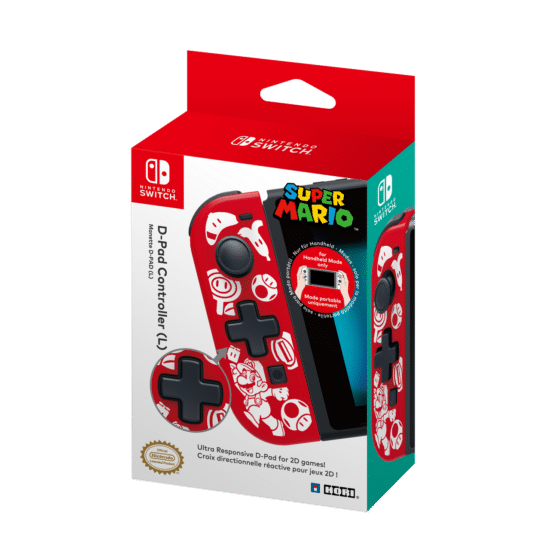 HORI D-Pad Controller (L) for Nintendo Switch - New Mario Edition