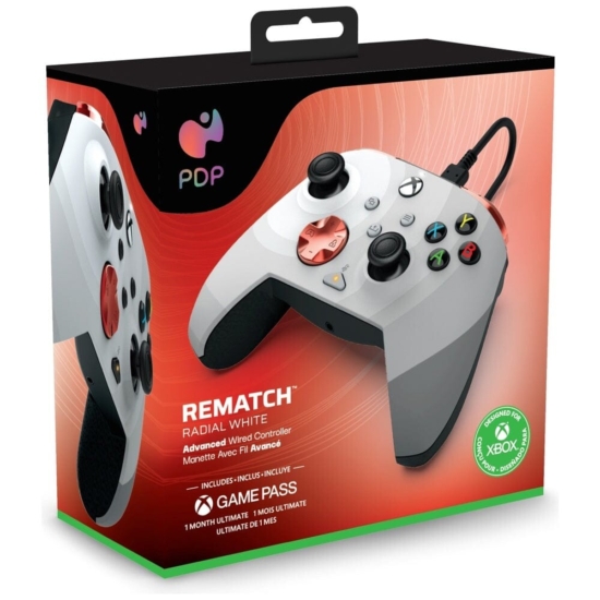 PDP Rematch Advanced Wired Controller - Radial White (Xbox X|S, Xbox One, PC)
