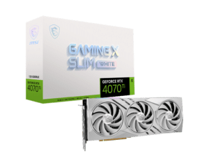 MSI NVIDIA GeForce RTX 4070 Ti Gaming X Slim White 12G GDDR6X Graphics Card