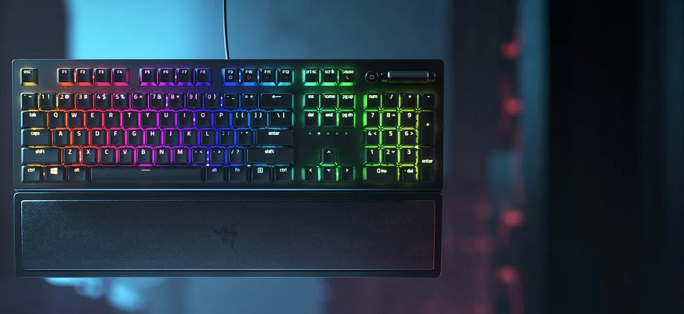 Razer BlackWidow V3 Green Mechanical Switches RGB Gaming Keyboard - Black