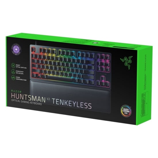 Razer Huntsman V2 TKL - Red Linear Optical Switches Gaming Keyboard