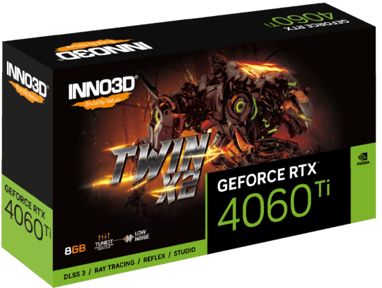 Inno3D NVIDIA GeForce RTX 4060 Ti Twin X2 8GB GDDR6 Graphics Card