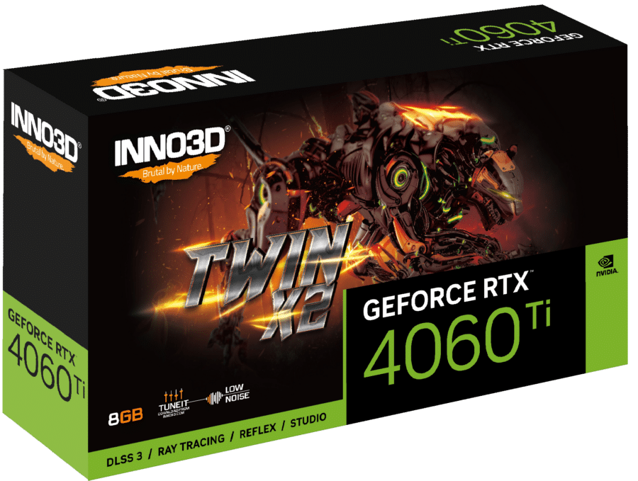 Inno3D NVIDIA GeForce RTX 4060 Ti Twin X2 8GB GDDR6 Graphics Card