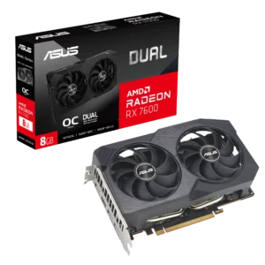 ASUS Dual AMD Radeon RX 7600 V2 OC Edition 8GB GDDR6 Graphics Card
