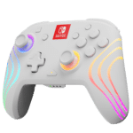 PDP Afterglow Wave Nintendo Switch Wireless Controller Angled Front View