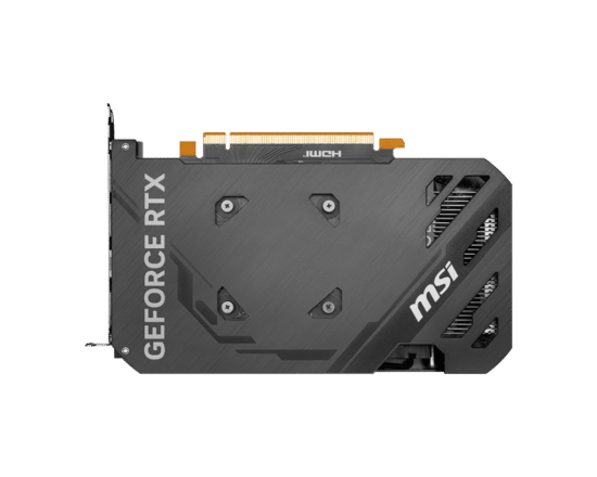 MSI NVIDIA GeForce RTX 4060 VENTUS 2X BLACK 8GB OC Graphics Card Backplate