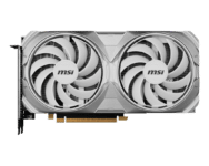 MSI NVIDIA GeForce RTX 4070 VENTUS 2X OC 12G GDDR6X WHITE Graphics Card Front View
