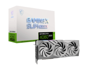 MSI NVIDIA GeForce RTX 4080 SUPER GAMING X SLIM 16G GDDR6X WHITE Graphics Card & Box