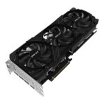 PNY GeForce RTX 4070 Ti 12GB VERTO Triple Fan DLSS 3 Graphic Card Angled View & Ports