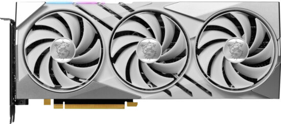 MSI GAMING GeForce RTX 4070 SUPER 12G GAMING X SLIM WHITE NVIDIA GeForce RTX 4070 12 GB Graphics Card Flat View