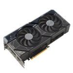 ASUS DUAL NVIDIA RTX 4070 SUPER Graphics Card Angled View