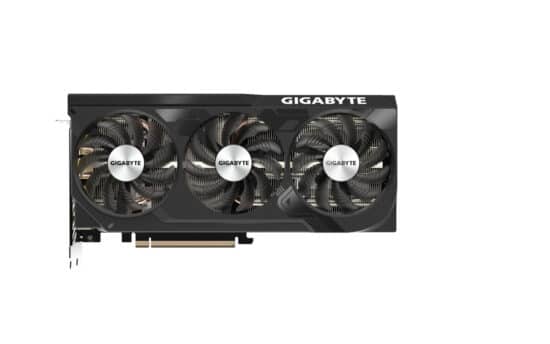 Gigabyte GeForce RTX 4070 SUPER WINDFORCE OC Angled View Front View
