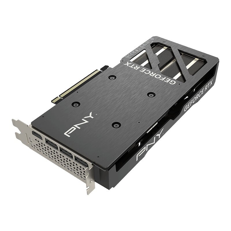 PNY GeForce RTX 4070 SUPER VERTO™ OC Dual Fan DLSS 3 12GB Graphics Card Angled Backplate