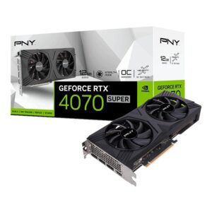PNY GeForce RTX 4070 SUPER VERTO™ OC Dual Fan DLSS 3 12GB Graphics Card & Box