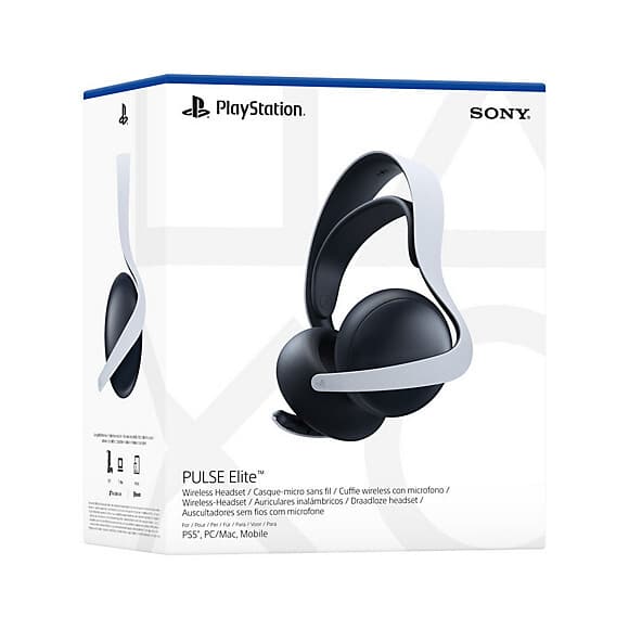 Sony PS5 PULSE Elite Wireless Headset – White Box View