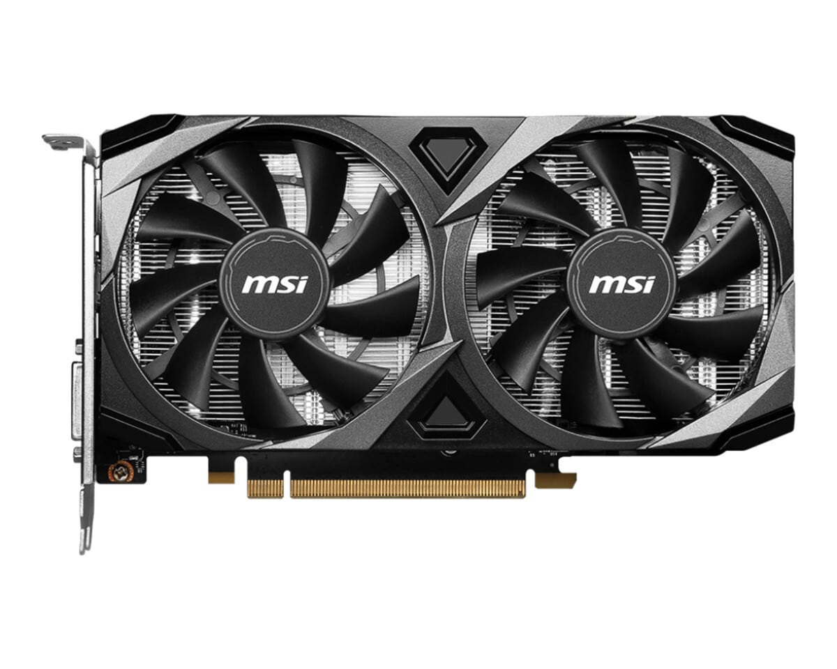 MSI VENTUS 2X XS OC NVIDIA GeForce RTX 3050 Graphics Card Front View