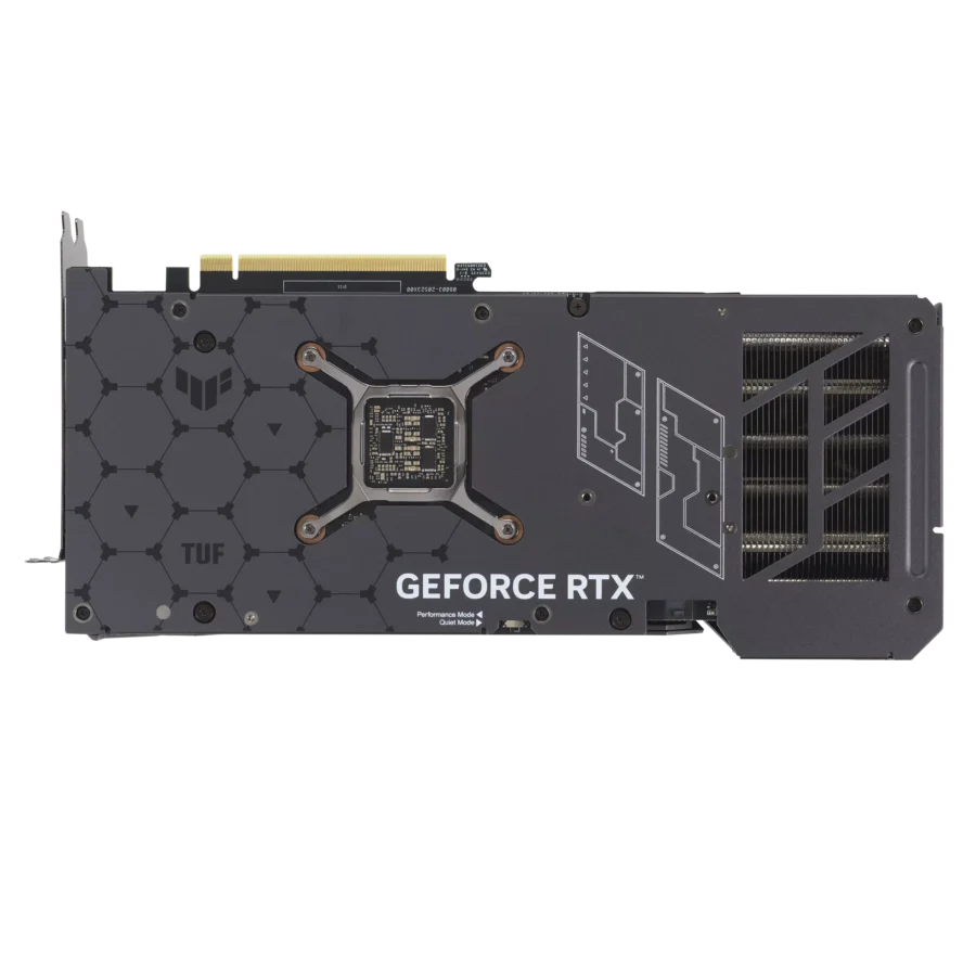 ASUS TUF GAMING NVIDIA RTX 4070 SUPER OC Graphics Card Backplate Flat View