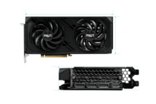 Palit NVIDIA RTX 4070 SUPER DUAL Graphics Card Front View & Ports