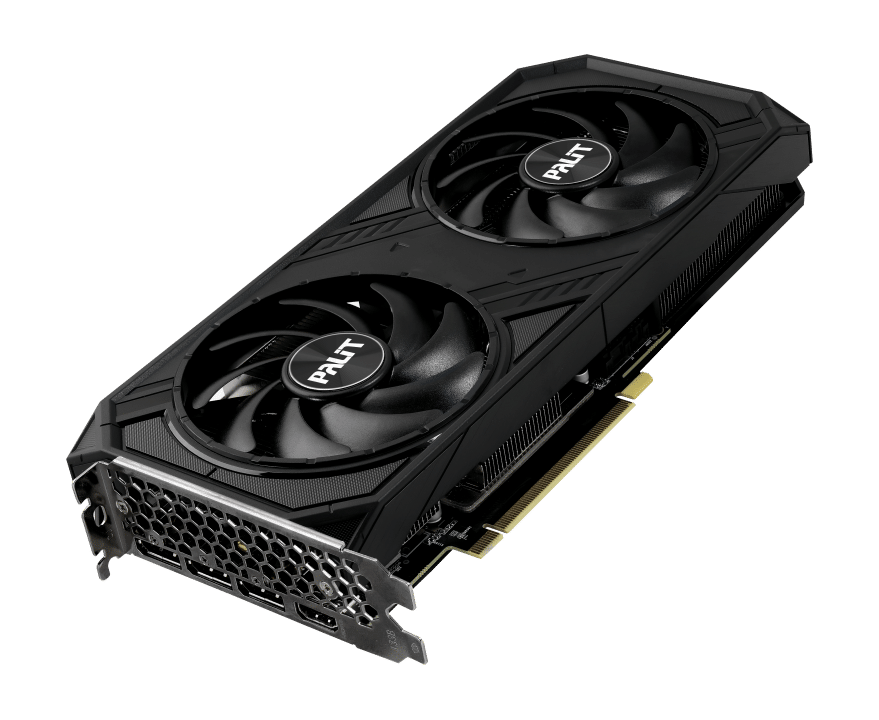 Palit NVIDIA RTX 4070 SUPER DUAL Graphics Card Front Side Angle