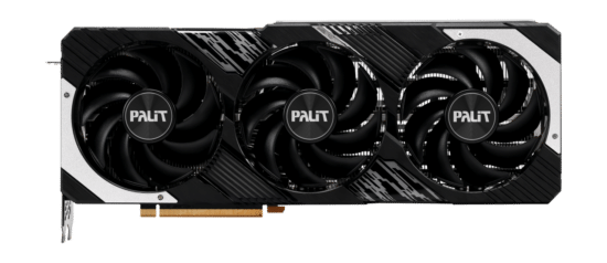 Palit NVIDIA RTX 4080 SUPER GamingPro OC Graphics Card Black & White Front View