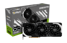Palit NVIDIA RTX 4070 Ti SUPER GamingPro OC Graphics Card Front View Black & White Version & Box