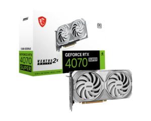 MSI GeForce NVIDIA RTX 4070 SUPER VENTUS 2X 12GB OC White GDDR6X Graphics Card & Box