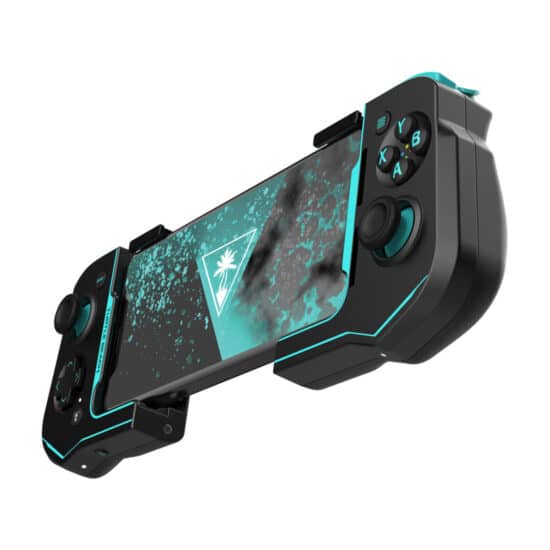 Turtle Beach Atom - Android Edition - Teal & Black Angled View