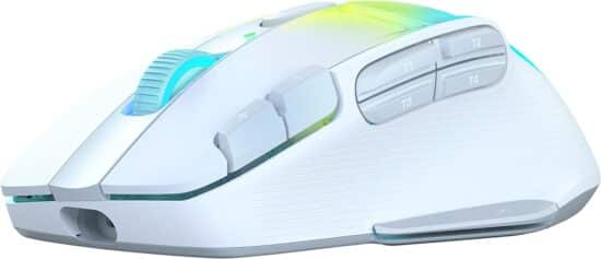 Turtle Beach - Kone XP Air Mouse - White Side View & Buttons