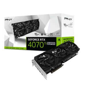PNY NVIDIA GeForce RTX 4070 Ti SUPER VERTO OC Triple Fan DLSS 3 16GB GDDR6X Graphics Card & Box