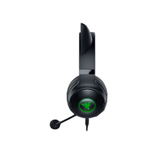 Razer - Kraken Kitty V2 RGB Chroma Headset - Black Side Angle