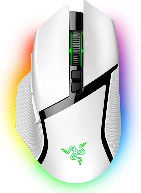Razer Basilisk V3 Pro Mouse - White Top View