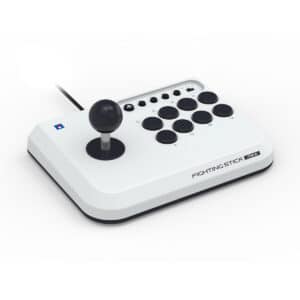 Hori - Fighting Stick Mini For PlayStation 5 - White Angled View