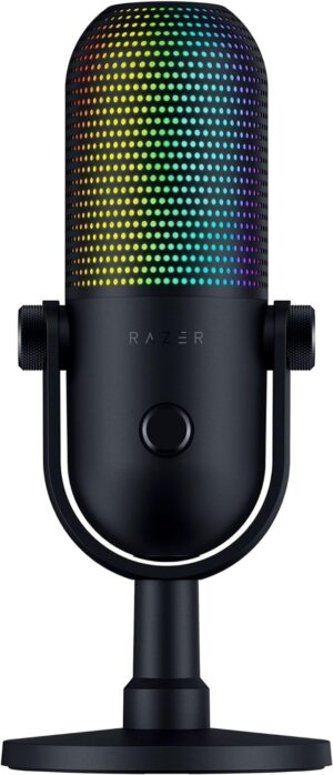 Razer Seiren V3 Chroma RGB Microphone - Black Front View