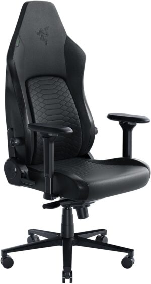Razer - Iskur V2 Padded Leather Gaming Chair Angled View