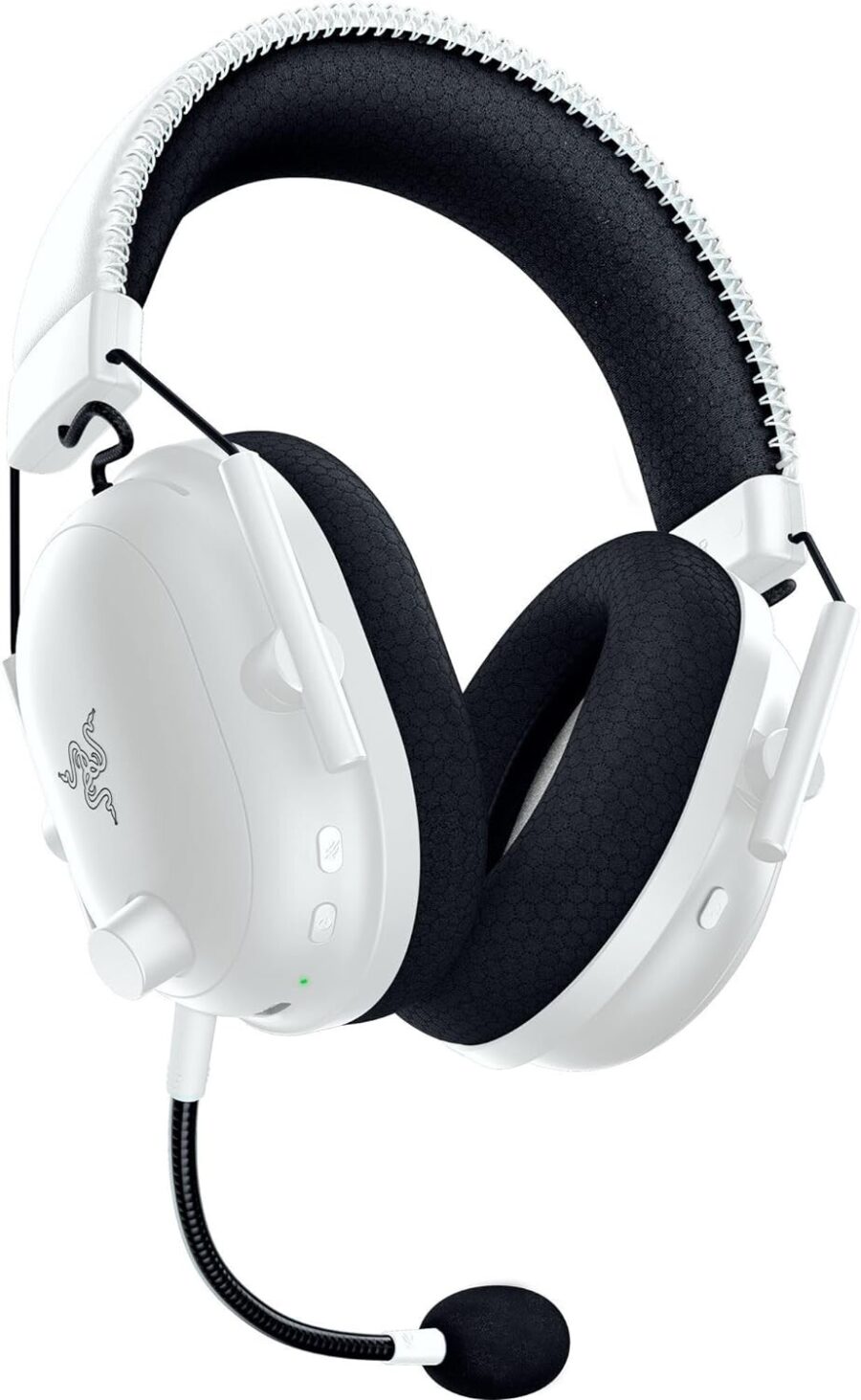 Razer - BlackShark V2 Pro Gaming Headset (PlayStation Licensed) - White Back Angled View