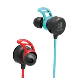 Hori - Gaming Earbuds Pro for Nintendo Switch -Neon Blue/Red - Front View