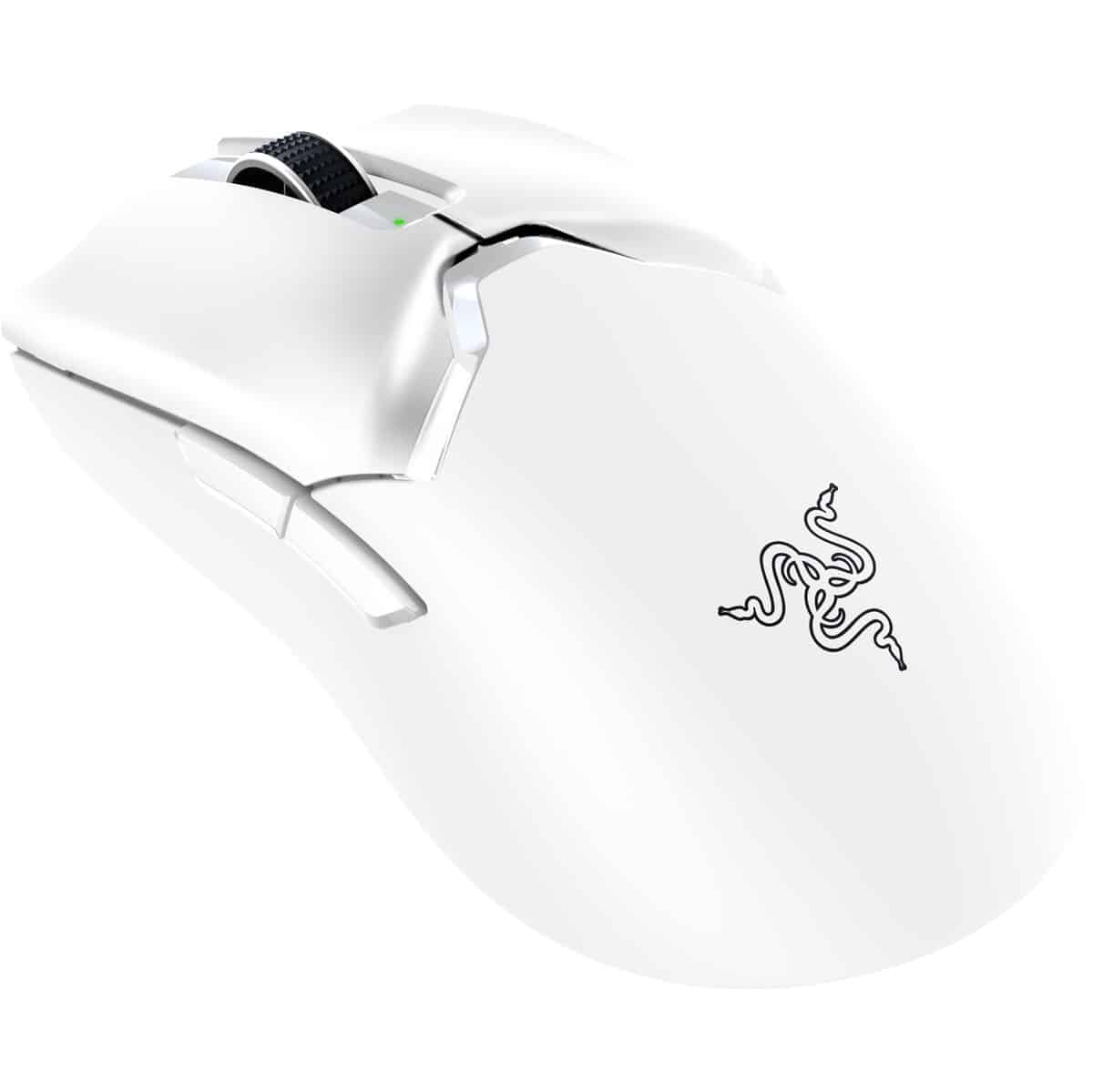Razer - Viper V2 Pro Gaming Mouse - White Angled View