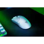 Razer - Viper V2 Pro Gaming Mouse - White Angled Side View