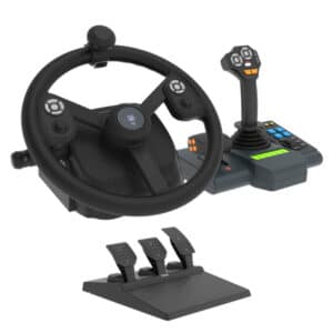 Hori - Farming Vehicle Control Simulator Wheel Angled View Close Up